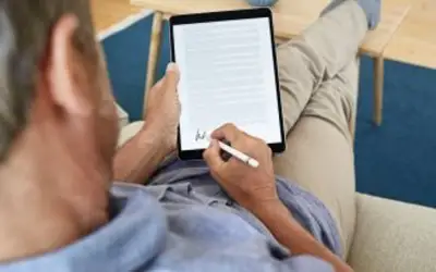 Man wih a tablet