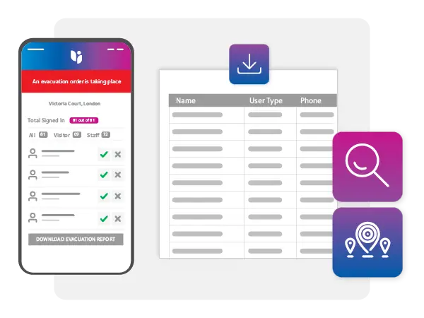 Pre-register visitors, employees and contractors Visitor Management