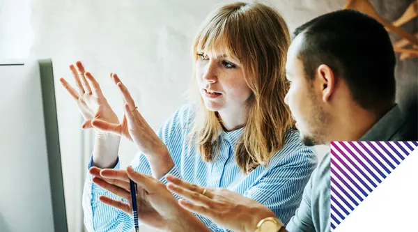 Employee discussing a plan