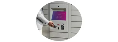 Man scanning phone